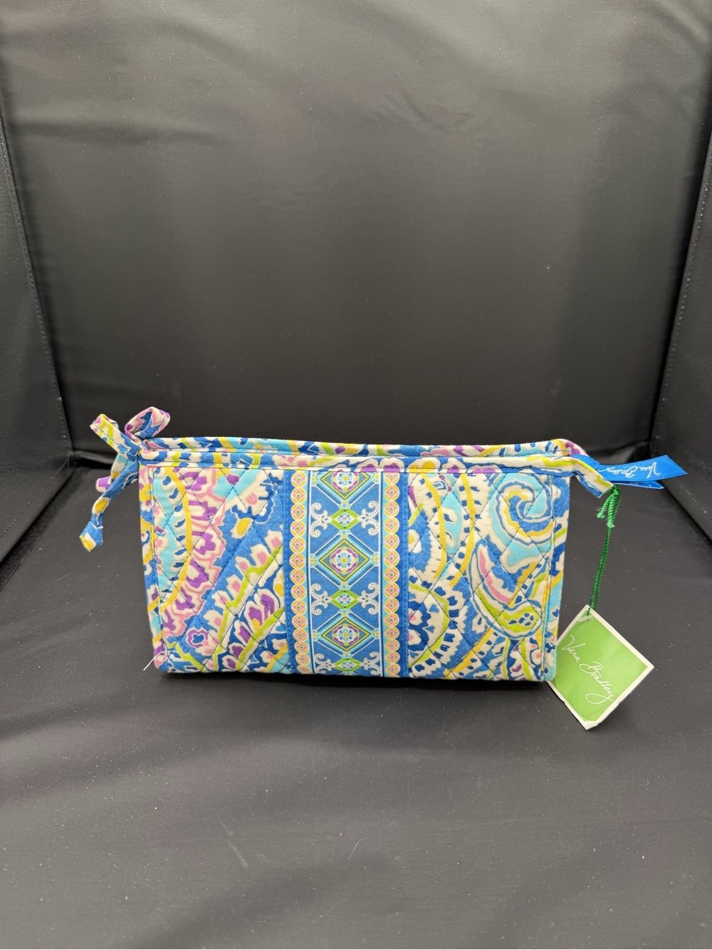 NWT Vera Bradley Medium Bow Cosmetic Capri Blue